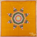 Pieced lone star quilt