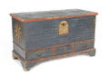 Rare Adams County Pennsylvania painted pine dower chest dated 1776
