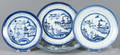 Four Chinese export porcelain Canton plates