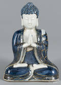Chinese blue and white porcelain praying Buddha