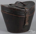 Leather hat box
