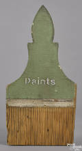 Paint brush painted pine trade sign