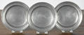 Three Hartford Connecticut pewter plates ca 1830