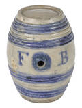Stoneware keg or rundlet early 19th c