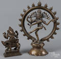 Two Asian bronze Hindu statues