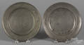 Two Philadelphia pewter plates