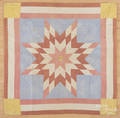 Pieced lone star crib quilt