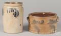 Two Pennsylvania stoneware crocks