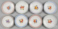 Eight KPM porcelain fruit plates