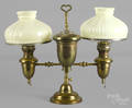 Brass doublearm student lamp