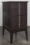 Mahogany map cabinet