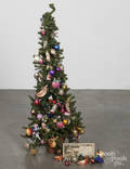 Christmas tree with contemporary and vintage glass ornaments