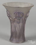 Josef Inwald Weil Barolac frosted iris Czechoslovakian vase