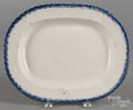 Pearlware blue feather edge platter