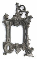 Chinese style white metal picture frame