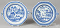 Two Chinese export porcelain Canton warming dishes