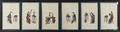 Six Chinese pith paper paintings