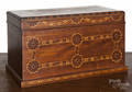 Parquetry inlaid mahogany dresser box