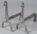 Pair of wrought iron andirons