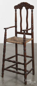 Victorian walnut highchair