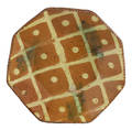Octagonal redware plate 19th c