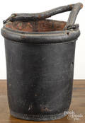 Painted leather fire bucket