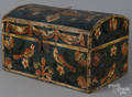 Continental painted dome lid box
