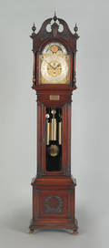 Victorian mahogany tall case clock ca 1895