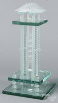Modernist glass sculpture