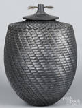 Studio pottery covered urn