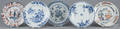 Five Chinese Kangxi period porcelain plates