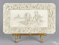 Japanese Meiji period carved ivory tray