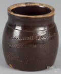 Stoneware merchant jar