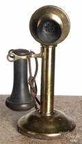 Western Electric brass candlestick telephone