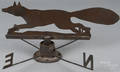 Iron and copper running fox weathervane