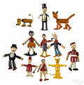Eleven Jaymar jointed wood comic characters
