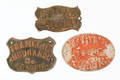 Three St Louis zinc fire marks