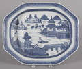 Chinese export porcelain Canton well and tree platter 19th c