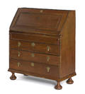 Pennsylvania William  Mary pine and poplar slant front desk ca 1740