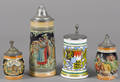 Four German steins