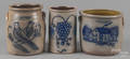 Three Beaumont Pottery stoneware crocks