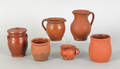 Collection of miniature Pennsylvania redware 19th c