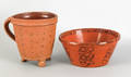 Two pieces of Pennsylvania redware 19th c