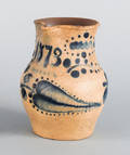 Pennsylvania stoneware pitcher dated 1873