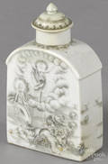 Chinese export grisaille tea caddy mid 18th c
