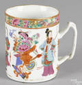 Chinese export porcelain rose Mandarin mug 19th c