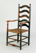 Delaware Valley five slat ladderback armchair late 18th c