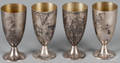 Four Tiffany  Co sterling silver cordials
