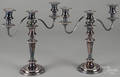 Pair of silverplated candelabra