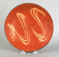 American redware pie plate 19th c